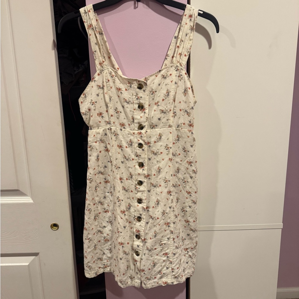 American Eagle Outfitters Cream Floral Mini Dress